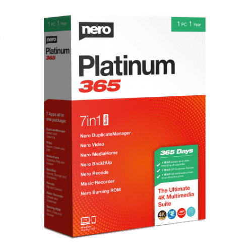 Nero Platinum 365 - 1-Année / 1-PC - Global