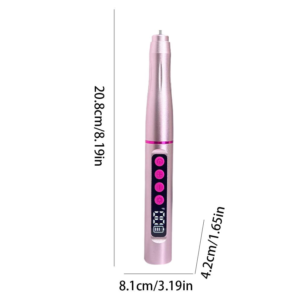Professional Nail Drill Machine 35000 RPM with LCD Display, Electric Nail File Kit with 12 Bits for Acrylic Gel Nails Removal Polishing and Shaping