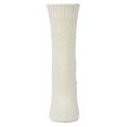 thumbnail image 3 of MeMoi Women's Solid Plush Fuzzy Warm Crew Sock - Womens - Female, One Size, Ivory, 3 of 7