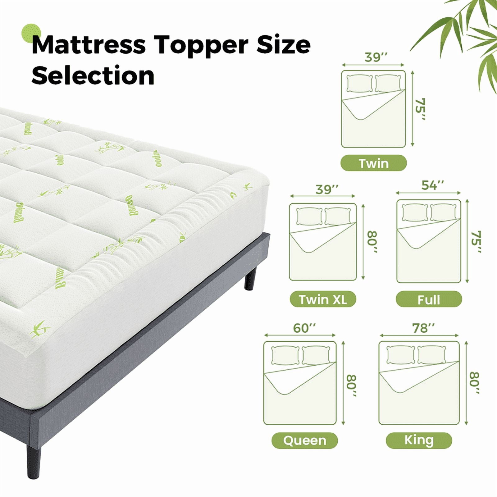 Gianna Cooling Mattress Pad Cover, Ultra Soft Topper for Back Pain Relief, Hot Sleepers (Twin XL)
