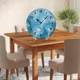 thumbnail image 4 of ZXCXRQFa Desk Clocks Blue Ocean Jellyfish Pattern Wooden Silent Non-Ticking 10 Inch Round Clocks Battery Operated Analog for Living Room Kitchen Bedroom Bathroom Office Home School Decor, 4 of 7