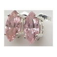 thumbnail image 5 of Marquise Pink Topaz Sterling Silver Earrings, 5 of 5