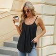 thumbnail image 3 of SWSMCLT Women's Tank Tops Soft Cami Shirt Cami Fashion Camisole Shirt Babydoll Top Summer Sleeveless Cut Out Scoop Neck Black X-Large, 3 of 5