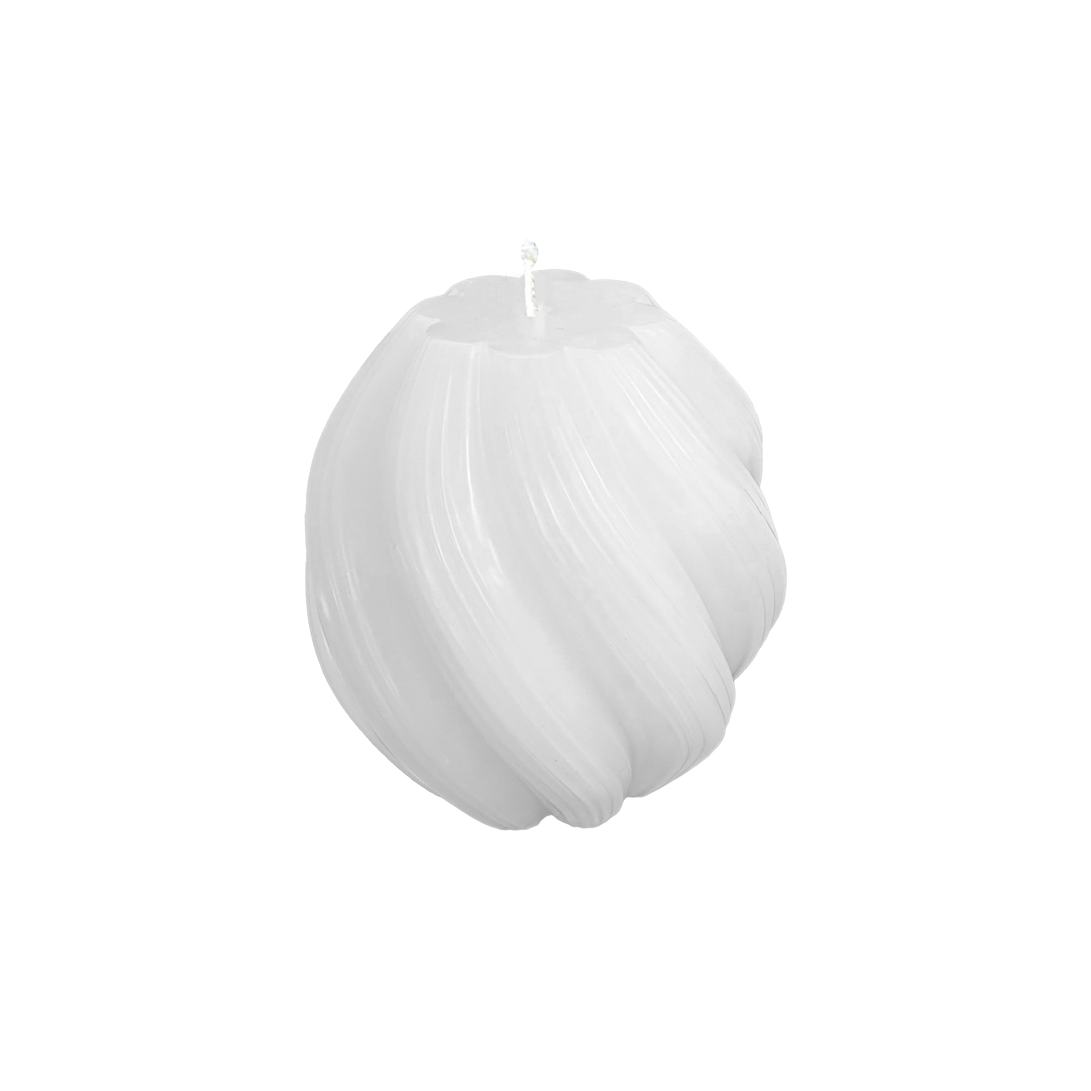 Mainstays Unscented Swirl Candle, White, 4"