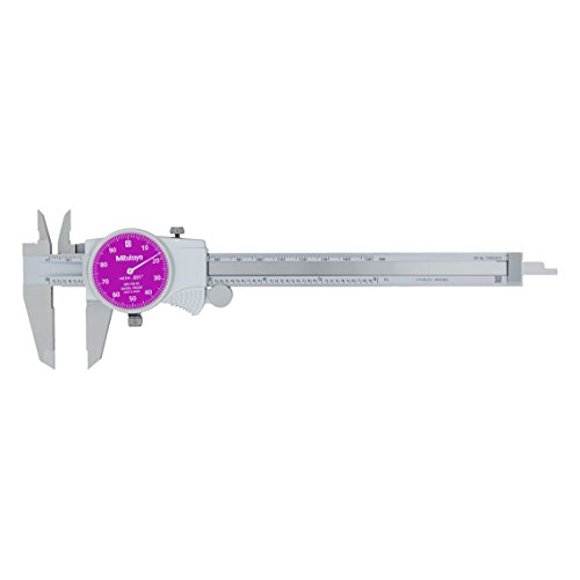 Mitutoyo 505-742-52 D6"TX-2 Dial Caliper, Purple Face, 0.1"/Rev, 0"-6", 0.001"