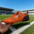 thumbnail image 4 of Men's New Football Shoes, Leather Surface, Waterproof, Anti- and Durable, Casual Sports Shoes, and Comfortable Walking Sneakers for Work, Training, and Outdoor Sports(Orange/38), 4 of 7