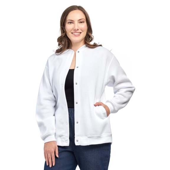 Turtle Bay New York Womens Snap Up Jacket - Soft, Fleecy Lining for Three-Season Comfort