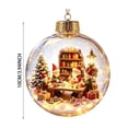 thumbnail image 3 of Christmas Transparent Christmas Decoration Ball Glowing Christmas Ornament, Featuring Durable Shatterproof Plastic and Internal Led Lights for Festive Winter Village Displays,, 3 of 4