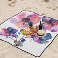 thumbnail image 2 of Watercolor Flowers Bouquet Picnic Blankets Extra Large 78"x78" Beach Blanket Waterproof Sandproof Outdoor Mat for Camping Travel Park, 2 of 6