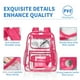 thumbnail image 4 of Clear Backpack Stadium aprobado - Vinilo resistente de 0,5 mm, correas ajustables, bolsa de seguridad con cordón y bolsillo con cremallera, 41x15x14 cm, 4 of 8