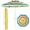 Rainbow, variant on Costway 7.2 FT Portable Beach Umbrella Tilt Sand Anchor Cup Holder W/Carry Bag