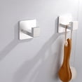 thumbnail image 2 of Robe Albornoz gancho de pared Cocina montada en la pared Closet Baño Baño Perchas Ropa Bolso Colgante Soporte Soporte Silver 2 piezas Jumpingount  HA010231-02B, 2 of 6