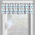 thumbnail image 2 of Ambesonne Shark Window Valance, Dangerous Deep Seas, 54" X 12", Blue Navy Blue Grey, 2 of 5