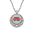 thumbnail image 1 of Love Peace World Make Sense Not War Colliers Pendentif Rétro Lune Étoiles Bijoux, 1 of 3