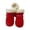 Red, variant on RotHome Dog Boots Waterproof Winter Warm Snow Booties with Anti-Slip Rubber Sole and Fleece Lining for Small Dogs Puppy Outdoor Paw Protection Footwear 4pc Black