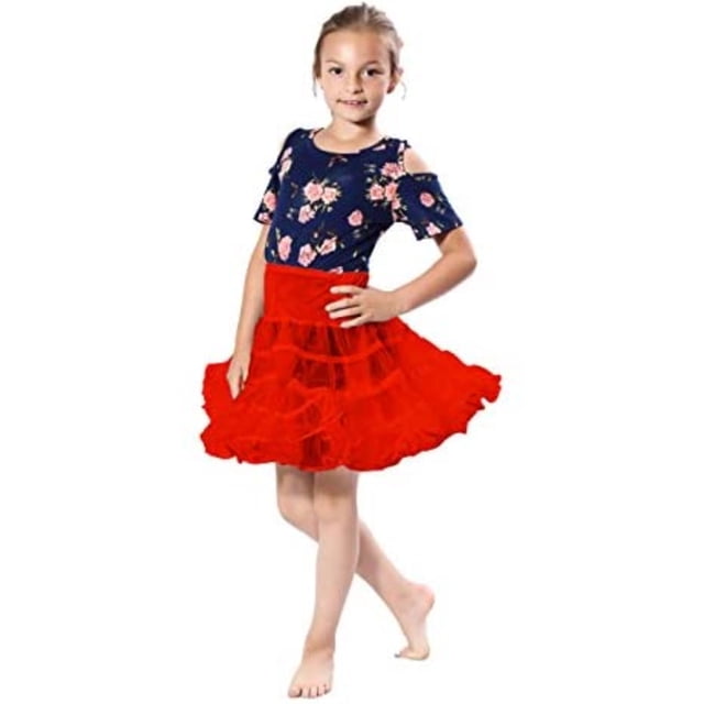 Malco Modes Little Betty Child Enagua, Estilo 178 (Rojo, X-Small) Malco Modes 178-RE-PET