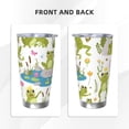 thumbnail image 3 of Zufioo Cartoon Frogs Print 20OZ Stainless Steel Car Cup, Direct Drinking Mouth Straw Mouth Insulation Cup, Suitable for Outdoor, Office, Car-Without Straw, 3 of 8