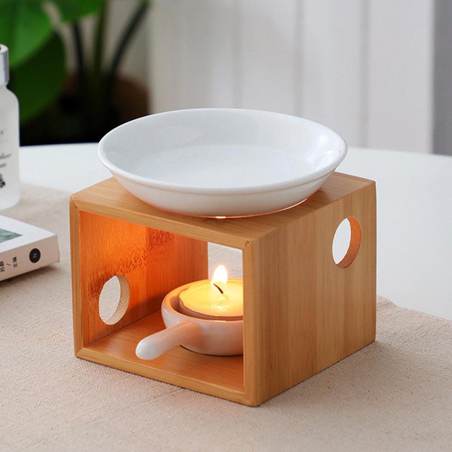 Tealight with Candle Spoon, Ceramic Candle Essential Oil Burner