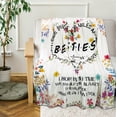 thumbnail image 3 of Best Friend Blanket, Friends Blanket for BFF Gifts, Best Friend Birthday Gifts for Women, Unique Friendship Blanket for Bestie, Bestfriend Gift Ideas - Throw Blankets with Loving Messages 50"x60", 3 of 6