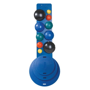 CanDo MVP Balance System, 10-Ball Set with Rack, 16, 20, 30" Diameter Boards, (2 each Yellow through Black)