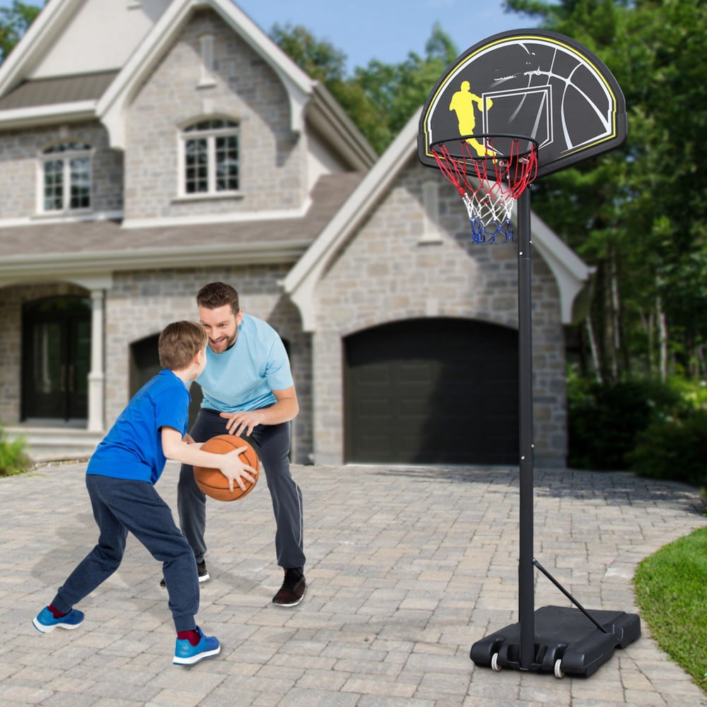 44" Adult Teen Basketball Hoop Stand Backboard System Portable Height Adjustable 