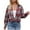 Wine3, variant on SHTXOZHI Women Plaid Shirts Long Sleeve Button Down Fall Casual Jacket Color Block Trendy Tops