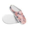 thumbnail image 3 of Lsque Tropical Plants Pattern Womens Comfort Cotton on Scuff With Memory Foam and Anti-skid Sole Slipper-35/36, 3 of 7