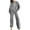 Gray, variant on Women's Fall 2 Piece Sweatsuits Set Solid Color Long Sleeve Zip Up Sweatshirt Wide Leg Sweatpants Lounge Sets