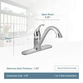 thumbnail image 3 of Moen 7825 Robinet de Cuisine à une Poignée en Arc Bas Chrome, 3 of 3