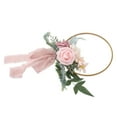 thumbnail image 1 of Artificial Succulent Wreath, Simulation Iron Foam Greenery Floral Wreath Portable Vivid Color Bridal Wreath For Wedding Party, 1 of 8