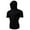 Black, variant on Men's Solid Color Short Sleeve Mask Hoodie, Casual Sports Pullover Top for Summer, Outdoor Activities,Black,L