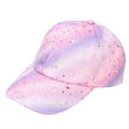 thumbnail image 4 of LIIPEE Girls Boys Baseball Cap Cartoon Printed Wide Brim Visor Hat High Ponytail Hat Protection Caps Child Classic Beach Hats,Light Purple,One Size, 4 of 4