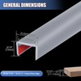 thumbnail image 2 of Mueble de goma YANRUIPRO con borde en U, 12 mm, 6 m, gris, 2 of 7