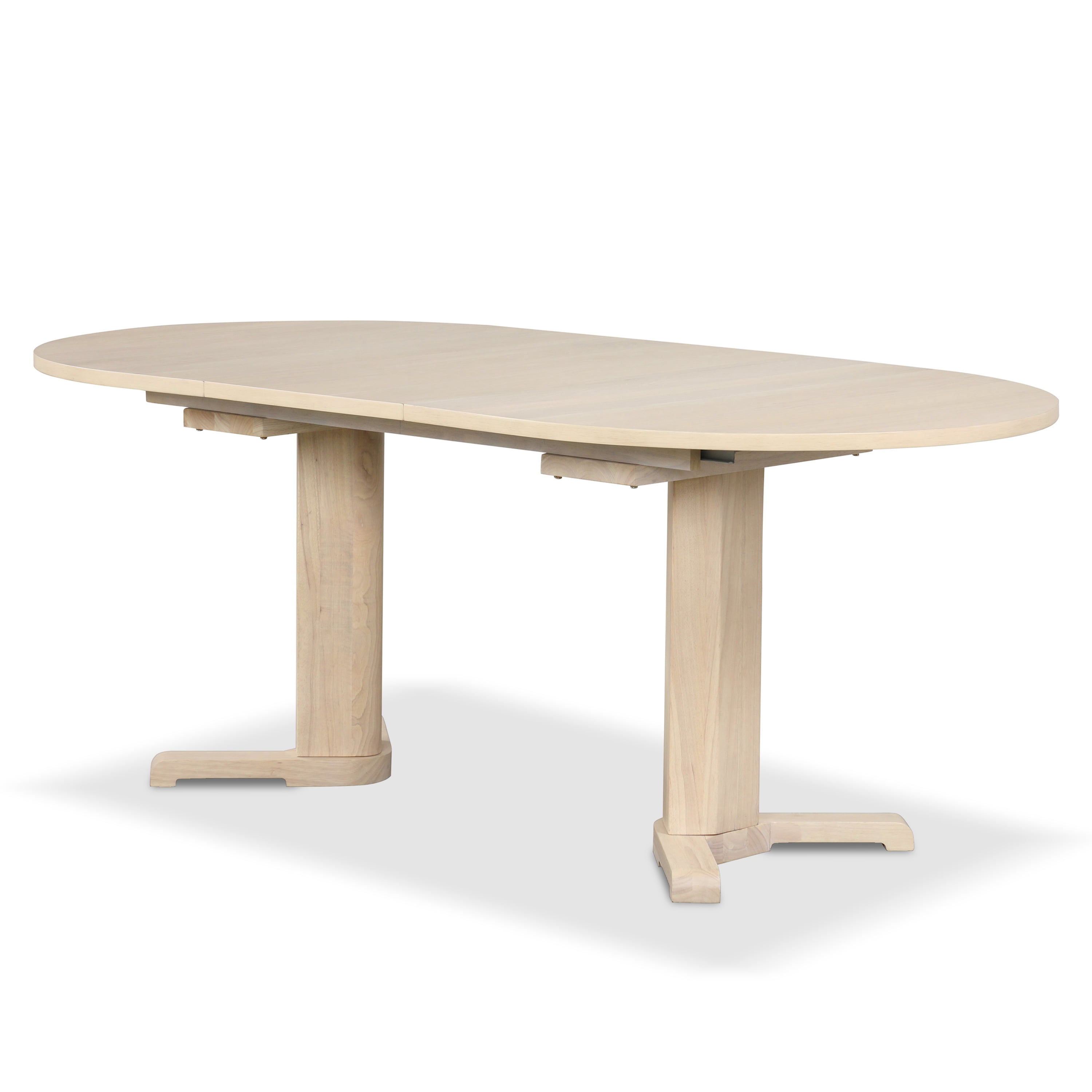 Furniture of America Winsto 78" Oval Extendable Indoor Dining Table, White Oak