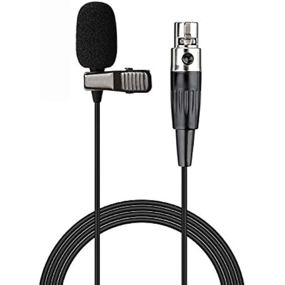 Lavalier Microphone Lapel Microphone Compatible with AKG Samson Wireless Transmitter - Unidirectional Condenser Mic - Mini XLR TA3F Plug