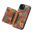 thumbnail image 6 of ELEHOLD for iPhone 14 Plus Leather Wallet Case,Cover with Retro Flower Pattern Built-in Card Slots Kickstand Shockproof Protective Phone Case for iPhone 14 Plus,Autumn, 6 of 6