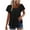 Black, variant on Women's Dressy Tops with Pleats Crew Neck Flutter Short Sleeves Summer Casual T-shirts Flowy Tees Blouses (XL, White)