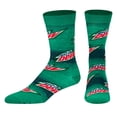 thumbnail image 2 of Crazy Socks, Mountain Dew Stripes, Men's Crew Socks Funny Novelty Gift, 2 of 6