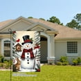 thumbnail image 2 of JOOCAR Snowman with Rabbit and Birdhouse Garden Flag for Winter Christmas Home Outdoor Garden Yard Door Decor 12x18 inch, 2 of 5