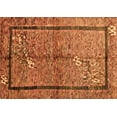 thumbnail image 1 of Ahgly Company Indoor Rectangle Abstract Orange Contemporary Area Rugs, 2' x 5', 1 of 1