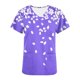 thumbnail image 3 of Mujeres Manga Corta Tops Casual V-Cuello Impreso Manga Corta de Bolsillo Superior Poliéster, Ropa de Enfermería de Moda para el Uso Diario Del Hogar, 3 of 5