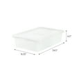 Mainstays 28 Quart Under Bed Plastic Storage Box, Clear, Set of 4