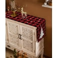 thumbnail image 4 of Merry Christmas Cotton Linen Table Runner Dresser Scarves,Xmas Snowflake Buffalo Check Christmas Tree Table Runners for Dinning Table,Farmhouse Kitchen Decor,Holiday Dinner Decoration-13x36 Inch, 4 of 8