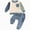 H135-Sky Blue, variant on TOWED22 Toddler Baby Boy Fall Winter Outfit Kids Cotton Printed Clothes Casual Long Sleeve Sweatshirt Tops Pants Set 2pcs Outfits Clothing(Light Green,6-12 M)