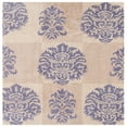 thumbnail image 6 of SAFAVIEH Wyndham Stafford Floral Wool Area Rug, Beige/Lavender, 7' x 7' Round, 6 of 9