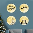 thumbnail image 3 of Calcomanías de pared de vidrio luminosas navideñas - Decoración de pared navideña que brilla en la oscuridad con Papá Noel en trineo - Calcomanías de pared luminosas extraíbles para puerta del hogar, ventana, dormitorio, baño, vacaciones navideñas JM  Pegatina de pared, 3 of 4