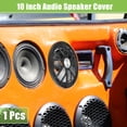 thumbnail image 2 of Cubiertas de rejilla para altavoces de coche de 10" Unique Bargains, malla redonda, protector de subwoofer de audio de 10 pulgadas con tornillos de montaje ABS negro, 2 of 7