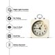 thumbnail image 2 of Battery Operated Alarm Clock with Square Metal Case,No Ticking Analog Quartz, Simple Operation for Bedroom/Travel/Desk/Mantel/Kids Cream), 2 of 5