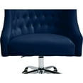 thumbnail image 5 of Meridian Furniture Arden Swivel Adjustable Navy Velvet and Chrome Office Chair, 5 of 12