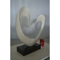 thumbnail image 3 of Nifao Modern Art White Love Statue Made of Resin – Modern Home Decor Sculpture, 19"L x 6"W x 22"H, 3 of 10